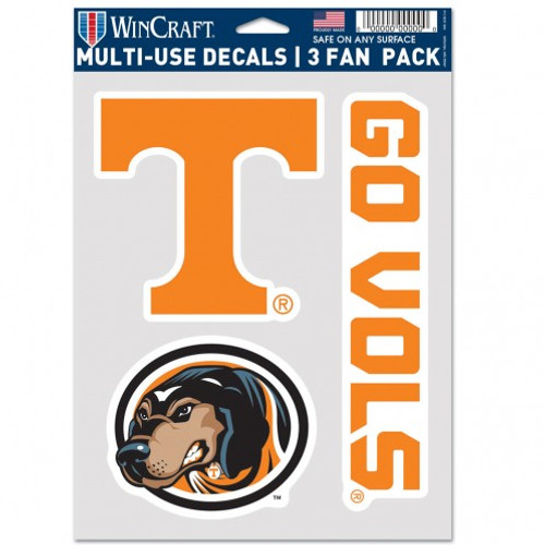 Tennessee Volunteers Decal Multi Use Fan 3 Pack Special Order