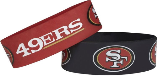 San Francisco 49ers Bracelets 2 Pack Wide Alternate