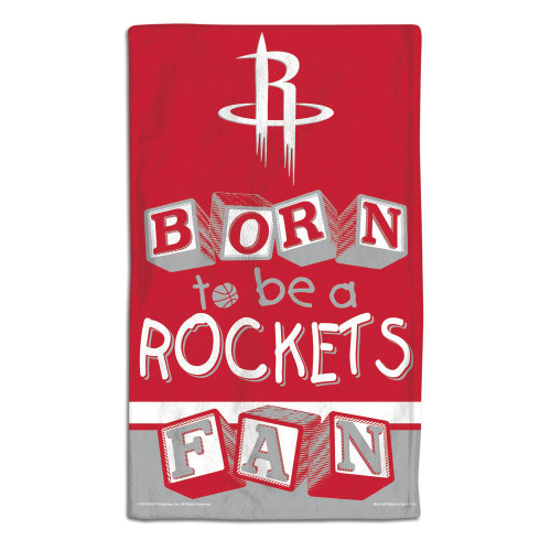 Houston Rockets Baby Burp Cloth 10x17 Special Order