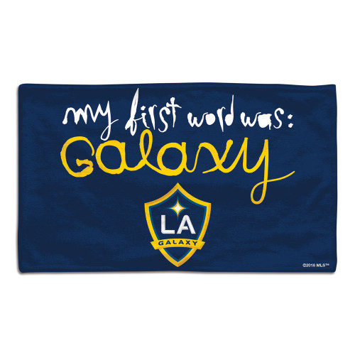 Los Angeles Galaxy Baby Burp Cloth 10x17 Special Order