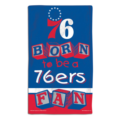 Philadelphia 76ers Baby Burp Cloth 10x17 Special Order