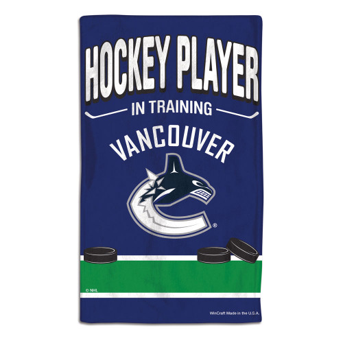 Vancouver Canucks Baby Burp Cloth 10x17 Special Order