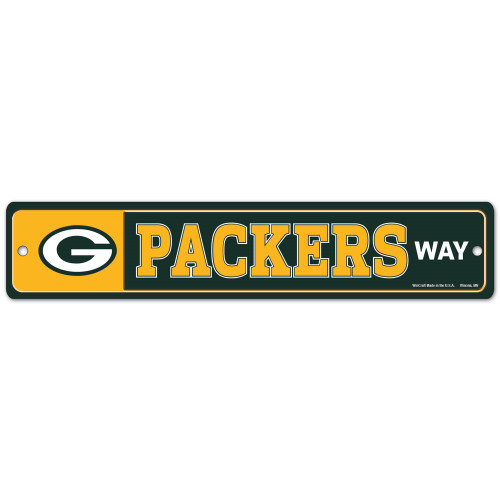 Green Bay Packers Sign 3.75x19 Plastic Street Style Special Order