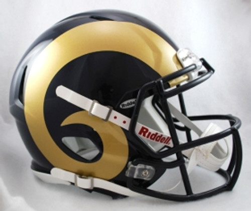 Riddell 9585562810 Los Angeles Rams Authentic Full Size Speed Style Flash Alternate Helmet