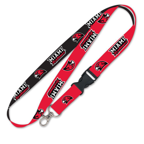 Miami of Ohio Redhawks Lanyard with Detachable Buckle 3/4" Special Order