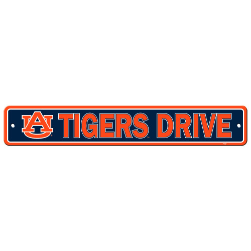 Auburn Tigers Sign 4x24 Plastic Street Style CO