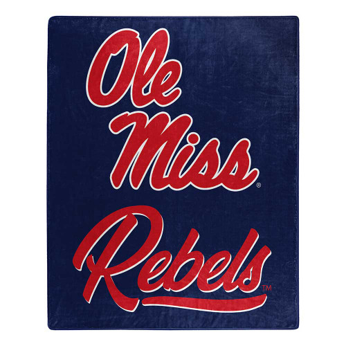 Mississippi Rebels Blanket 50x60 Raschel Signature Design