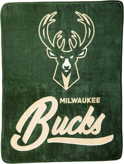 Milwaukee Bucks Blanket 50x60 Raschel Signature Design