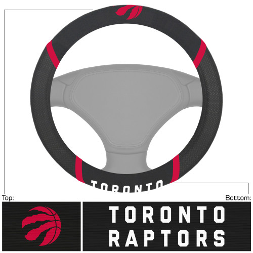 Toronto Raptors Steering Wheel Cover Mesh/Stitched Special Order