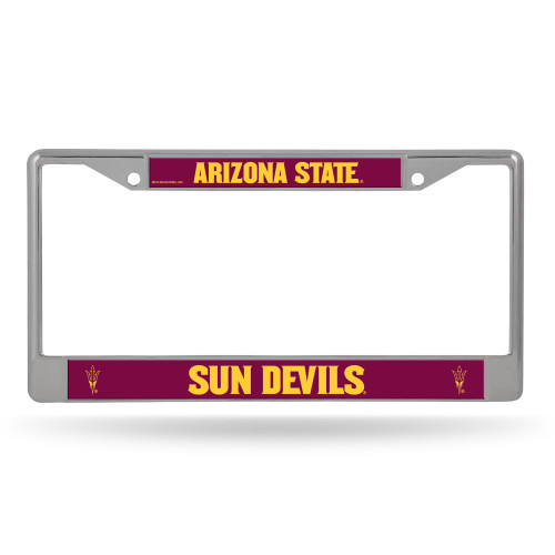 Arizona State Sun Devils License Plate Frame Chrome Printed Insert - Special Order