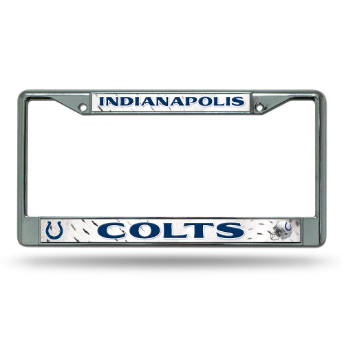 Indianapolis Colts License Plate Frame Chrome Printed Insert