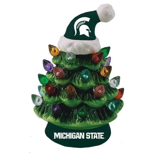 Michigan State Spartans Ornament Christmas Tree LED 4 Inch