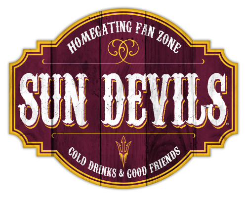 Arizona State Sun Devils Sign Wood 12 Inch Homegating Tavern - Special Order