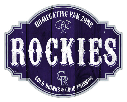 Colorado Rockies Sign Wood 12 Inch Homegating Tavern - Special Order