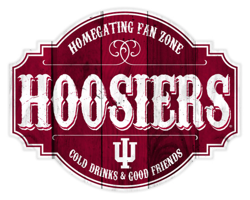 Indiana Hoosiers Sign Wood 12 Inch Homegating Tavern - Special Order