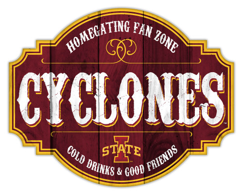 Iowa State Cyclones Sign Wood 12 Inch Homegating Tavern