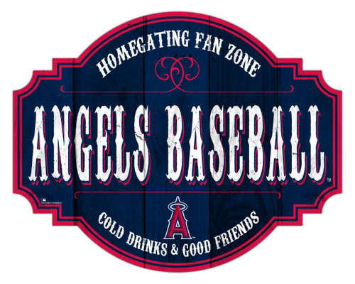 Los Angeles Angels Sign Wood 12 Inch Homegating Tavern - Special Order