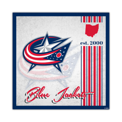 Columbus Blue Jackets Sign Wood 10x10 Album Design - Special Order