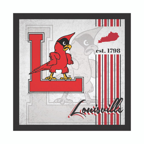 Louisville Cardinals Sign Wood 10x10 Album Design - Special Order