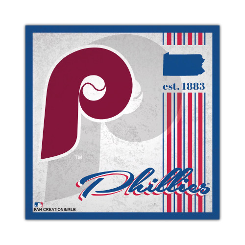 MLB Round Distressed Sign Philadelphia Phillies