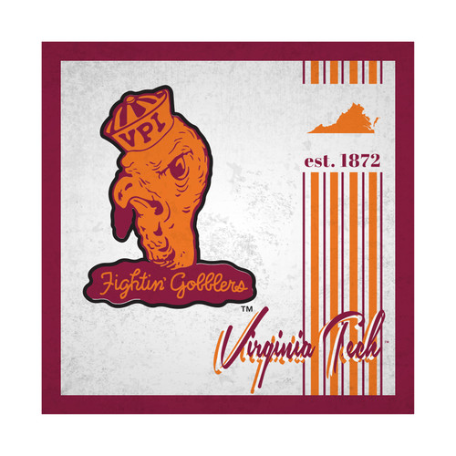 Virginia Tech Hokies Sign Wood 10x10 Album Design - Special Order