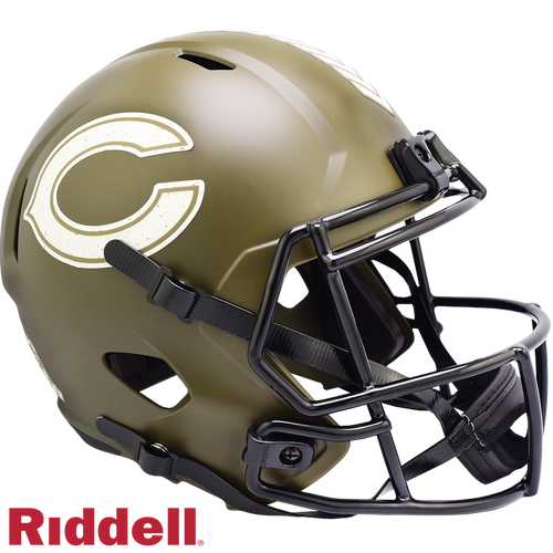 Chicago Bears Helmet Riddell Replica Full Size Speed Style Salute To Service