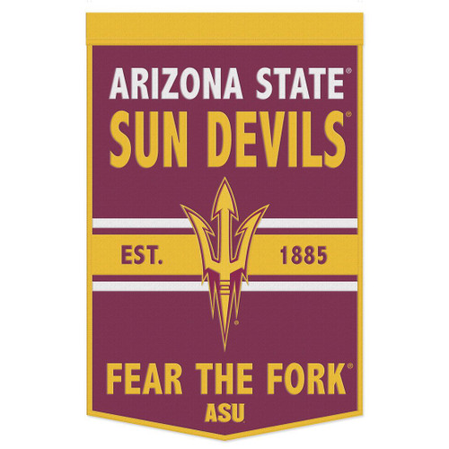 Arizona State Sun Devils Banner Wool 24x38 Dynasty Slogan Design - Special Order