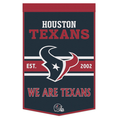 Houston Texans Banner Wool 24x38 Dynasty Slogan Design - Special Order