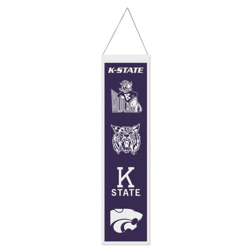 Kansas State Wildcats Banner Wool 8x32 Heritage Evolution Design - Special Order