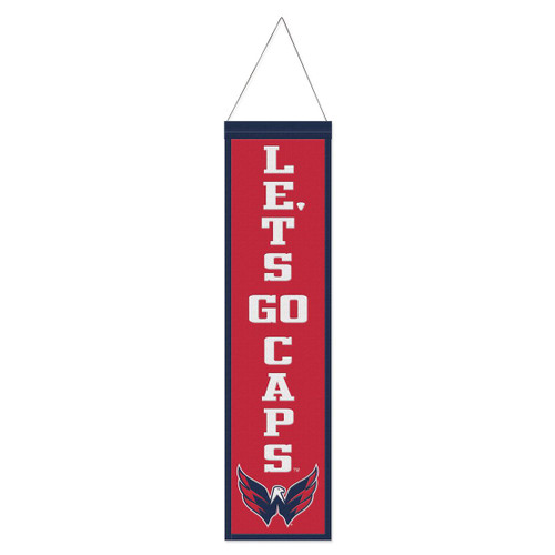 Washington Capitals Banner Wool 8x32 Heritage Slogan Design - Special Order