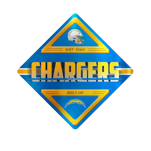 Los Angeles Chargers Sign 12x12 Metal