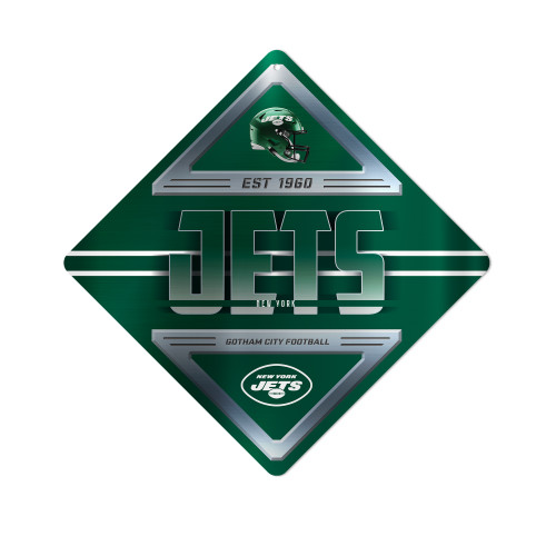 New York Jets Sign Metal Diamond Shape