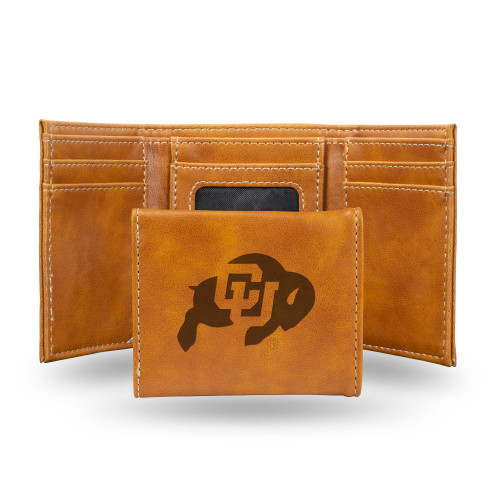 Colorado Buffaloes Wallet Trifold Laser Engraved - Special Order