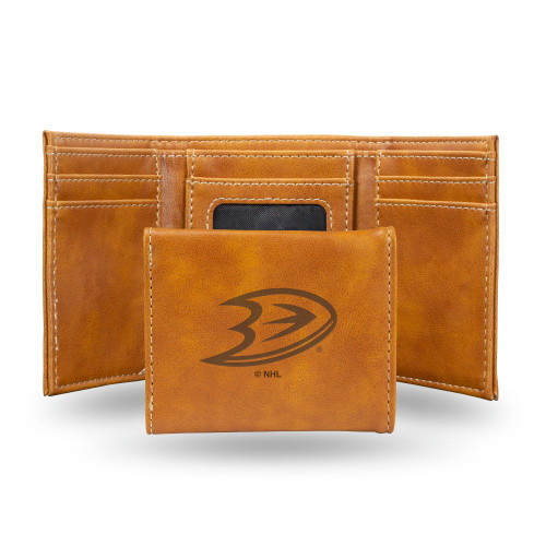 Anaheim Ducks Wallet Trifold Laser Engraved - Special Order