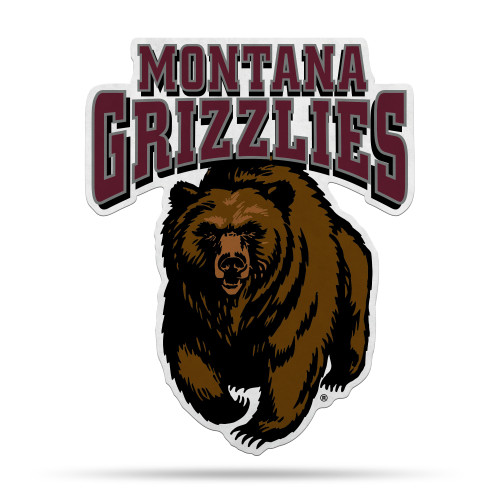 Montana Grizzlies Pennant Shape Cut Logo Design - Special Order