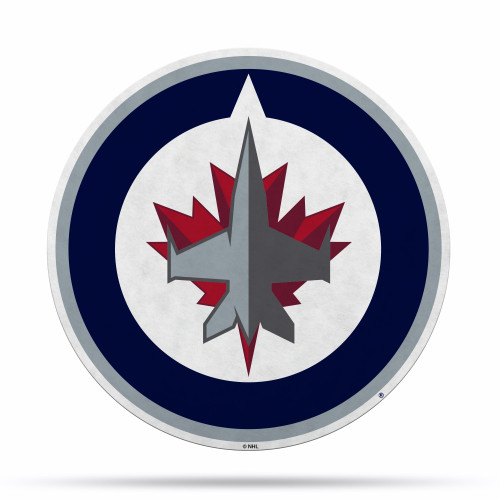 Winnipeg Jets Pennant Shape Cut Logo Design - Special Order