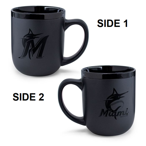 Miami Marlins Coffee Mug 17oz Matte Black