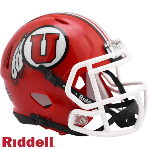 Utah Utes Helmet Riddell Replica Mini Speed Style Red