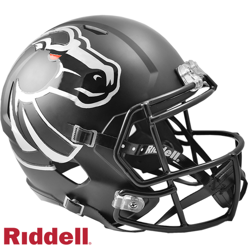Boise State Broncos Helmet Riddell Replica Full Size Speed Style Matte Black - Special Order