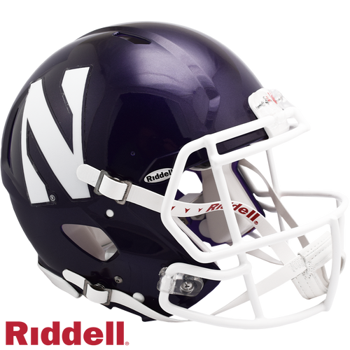 Northwestern Wildcats Helmet Riddell Authentic Full Size Speed Style Purple - Special Order