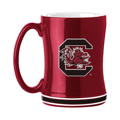 South Carolina Gamecocks Coffee Mug 14oz Sculpted Relief Team Color