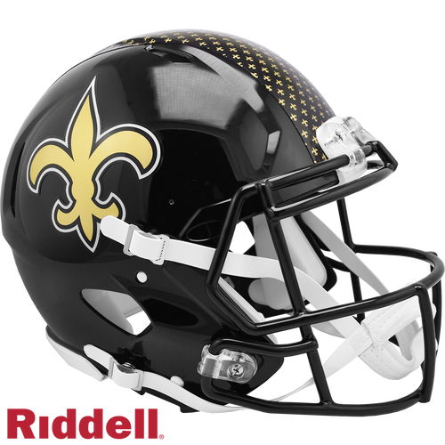 New Orleans Saints Helmet Riddell Authentic Full Size Speed Style On-Field Alternate - Special Order