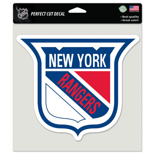 New York Rangers Decal 8x8 Perfect Cut Color Vintage Design - Special Order