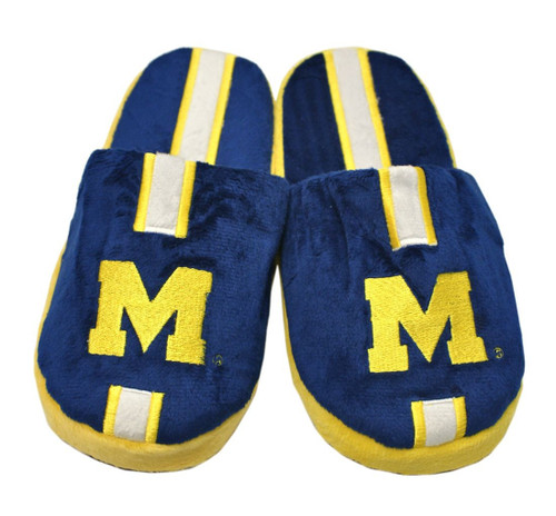 Michigan Wolverines Slipper - Youth 8-16 Size 7-8 Stripe - (1 Pair) - XL