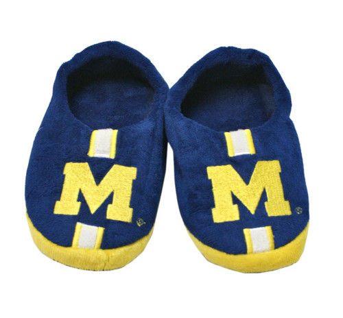 Michigan Wolverines Slipper - Youth 4-7 Size 10-11 Stripe - (1 Pair) - M