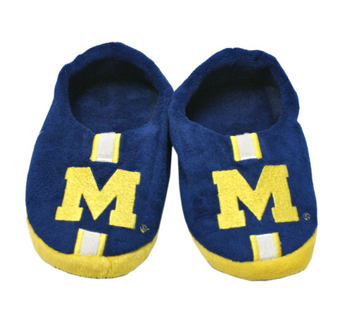 Michigan Wolverines Slipper - Youth 4-7 Size 11-12 Stripe - (1 Pair) - L