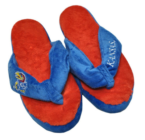 Kansas Jayhawks Slipper - Women Thong Flip Flop - (1 Pair) - M