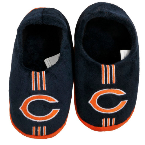 Chicago Bears Slipper - Youth 4-7 Size 13-1 Stripe - (1 Pair) - XL