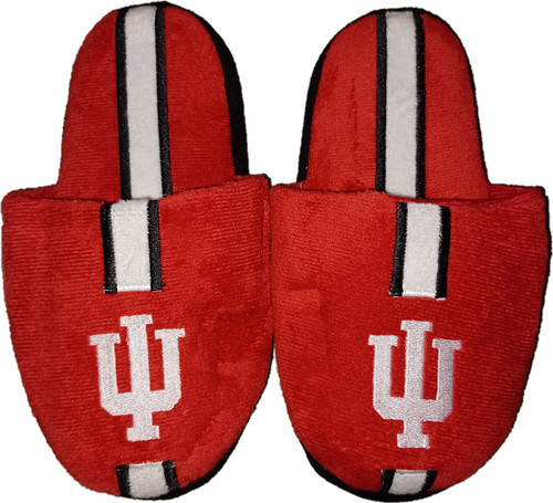 Indiana Hoosiers Slipper - Youth 8-16 Size 7-8 Stripe - (1 Pair) - XL