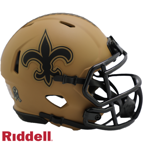 New Orleans Saints Helmet Riddell Replica Mini Speed Style Salute To Service 2023